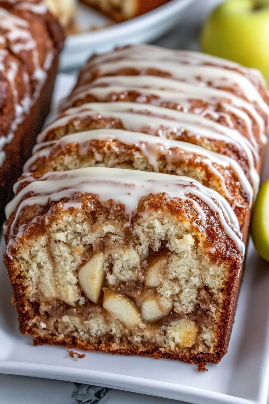 Freshly baked Amish Apple Fritter Bread