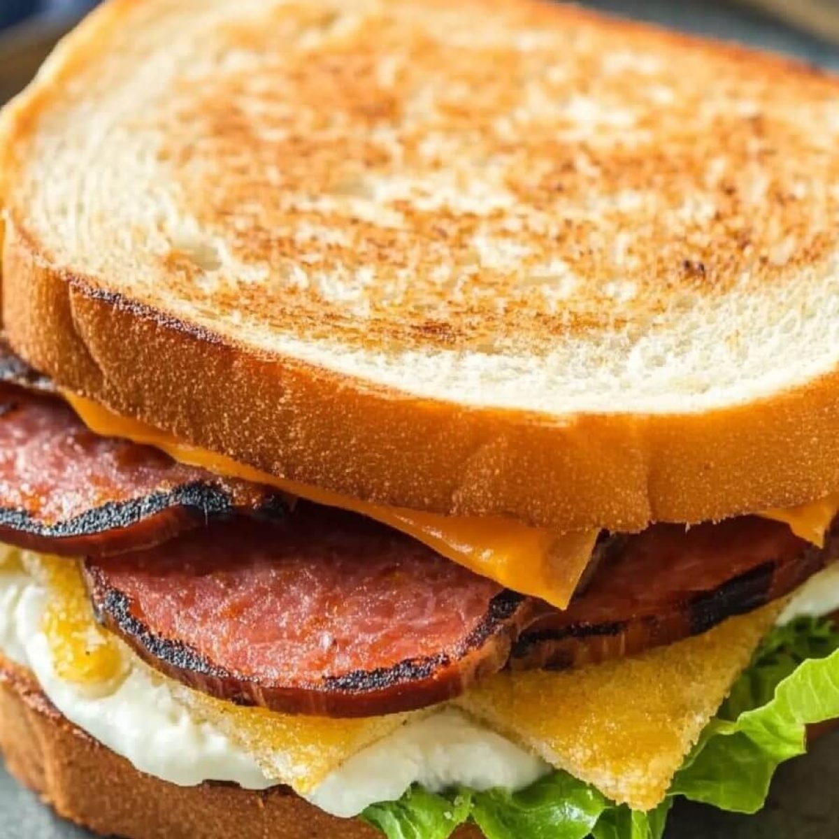 Fried Bologna Sandwiches