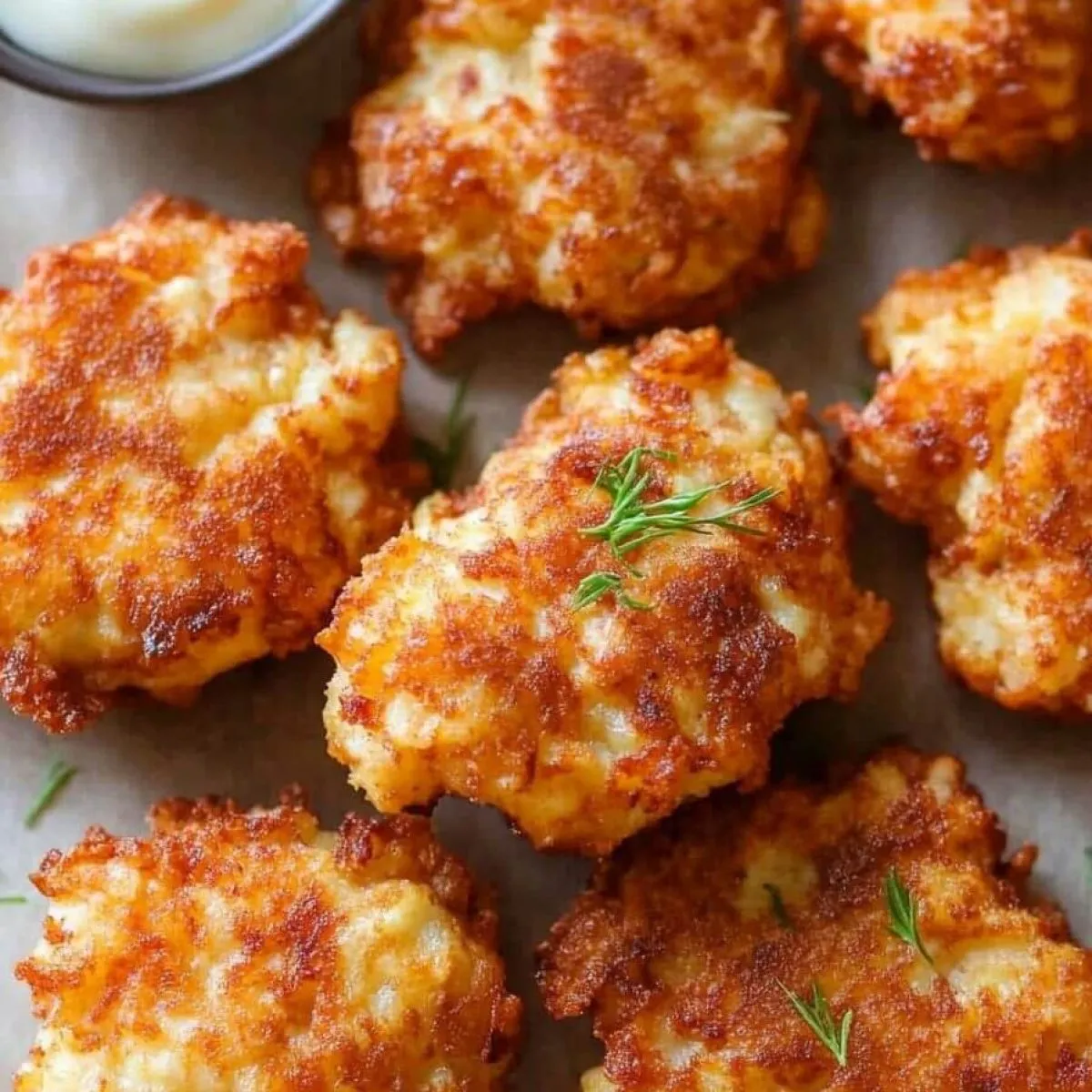 Cheesy Chicken Fritters