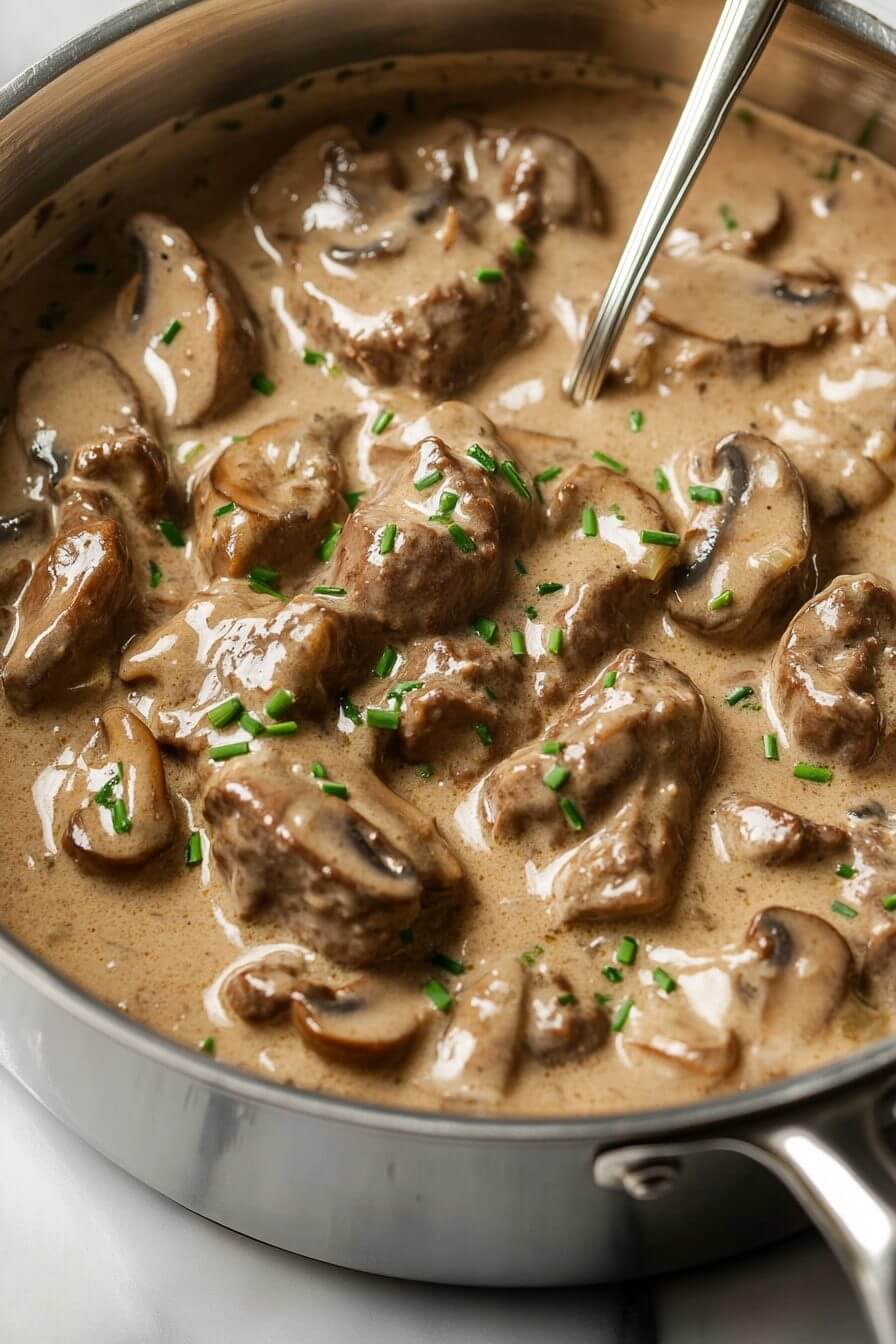 HOMEMADE BEEF STROGANOFF