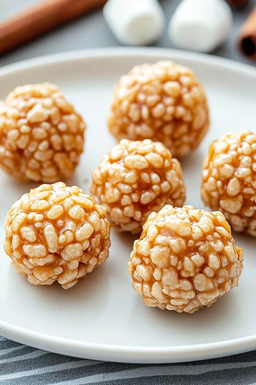 Caramel Marshmallow Rice Krispie Balls Recipe