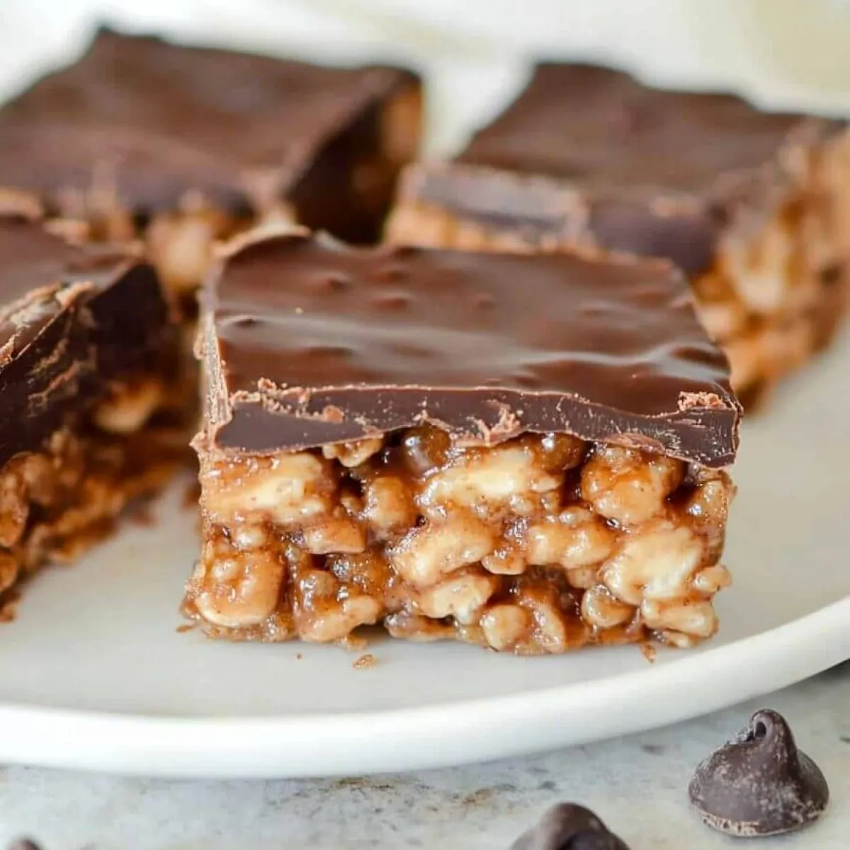 Peanut Butter and Chocolate Rice Krispie Treats