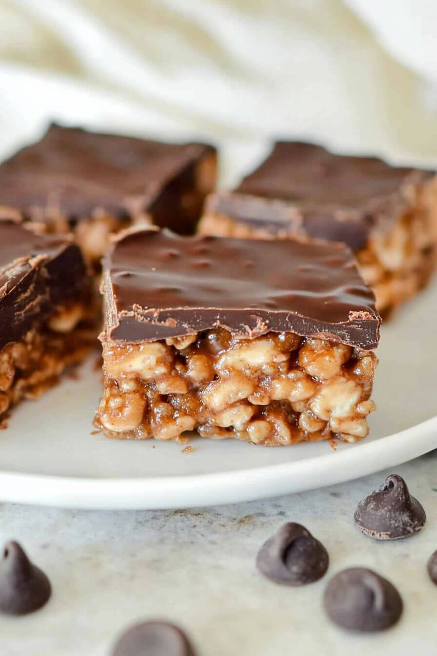 Peanut Butter and Chocolate Rice Krispie Treats 12 Peanut Butter and Chocolate Rice Krispie Treats