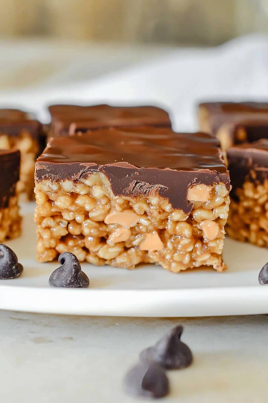 Sliced Rice Krispie Treats