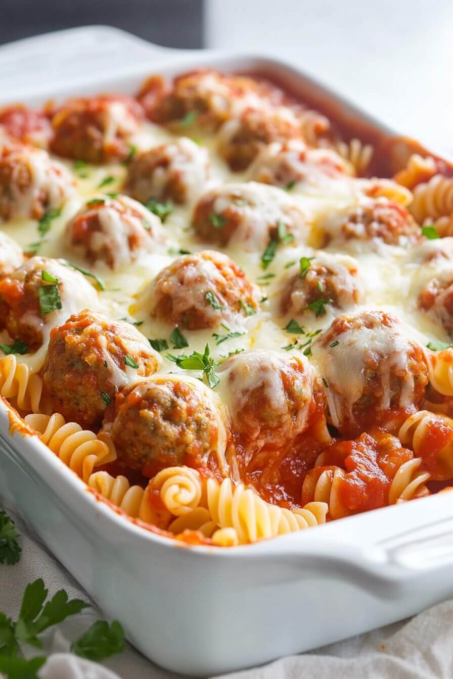 DUMP AND BAKE YOUR WAY TO A FANTASTIC MEATBALL CASSEROLE