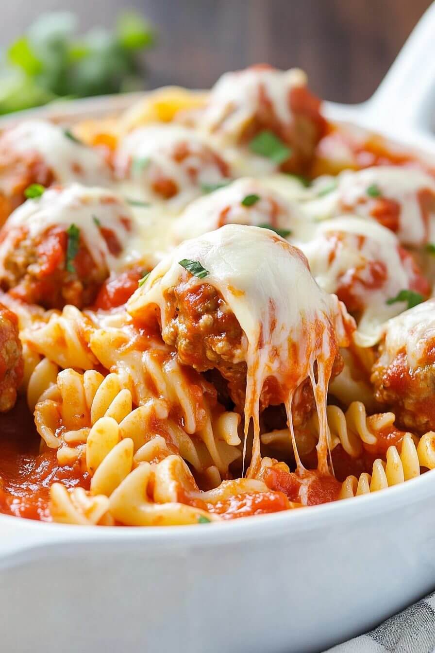 DUMP AND BAKE YOUR WAY TO A FANTASTIC MEATBALL CASSEROLE