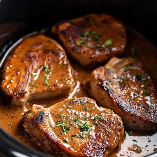 3-Ingredient Slow Cooker Pork Chops