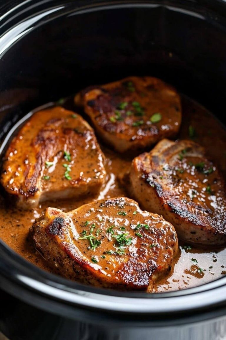 3-Ingredient Slow Cooker Pork Chops