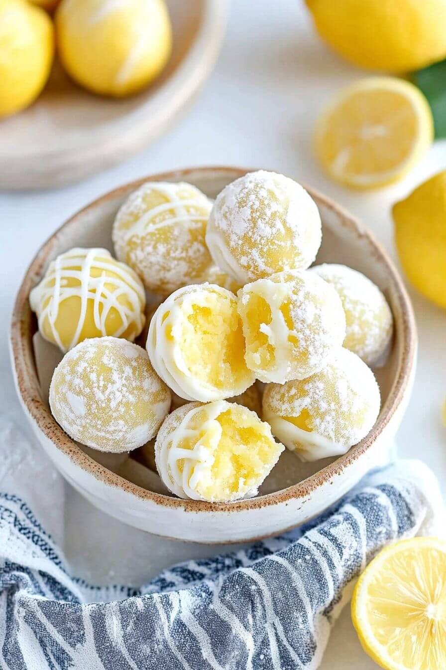 White Chocolate Lemon Truffles