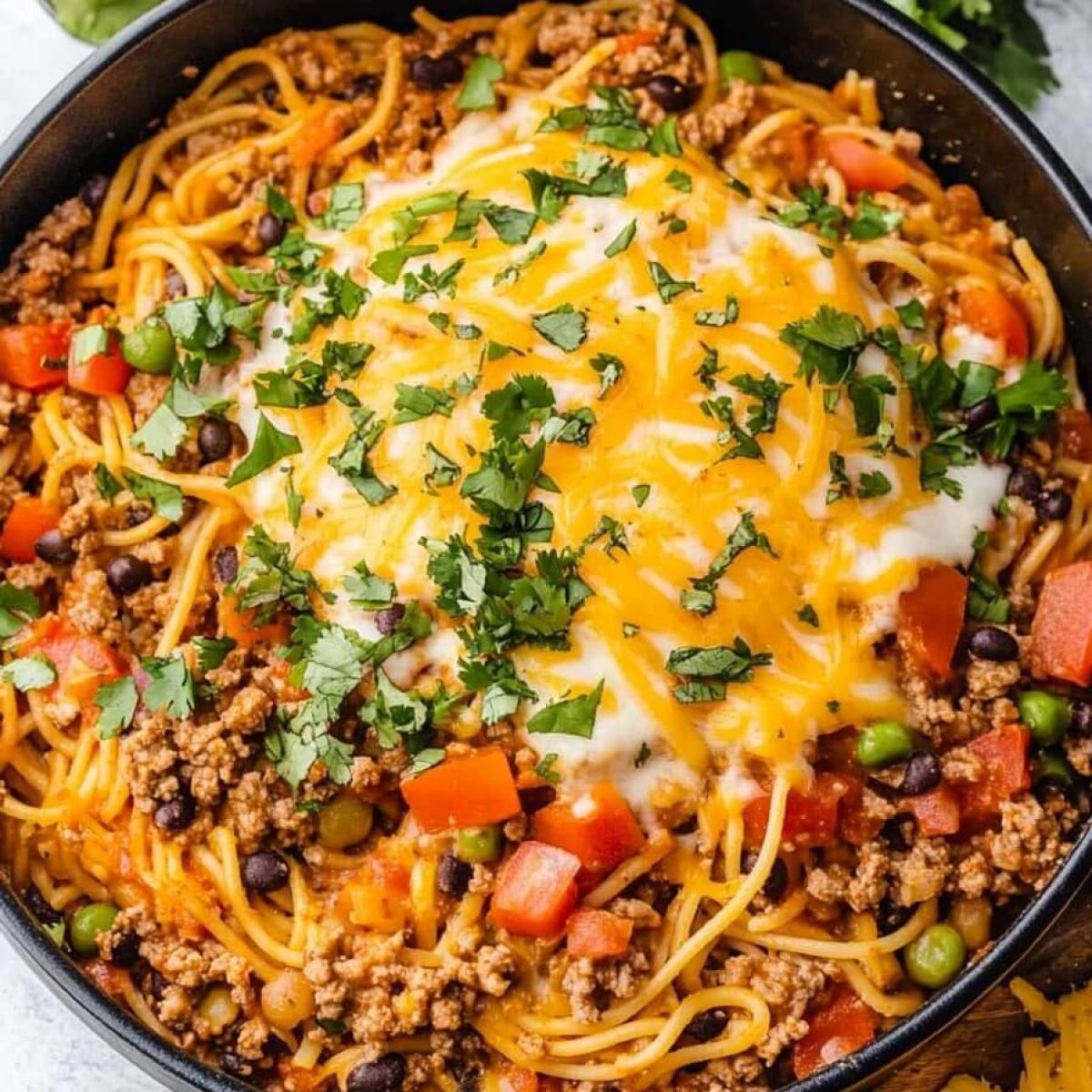 One-Pot Taco Spaghetti
