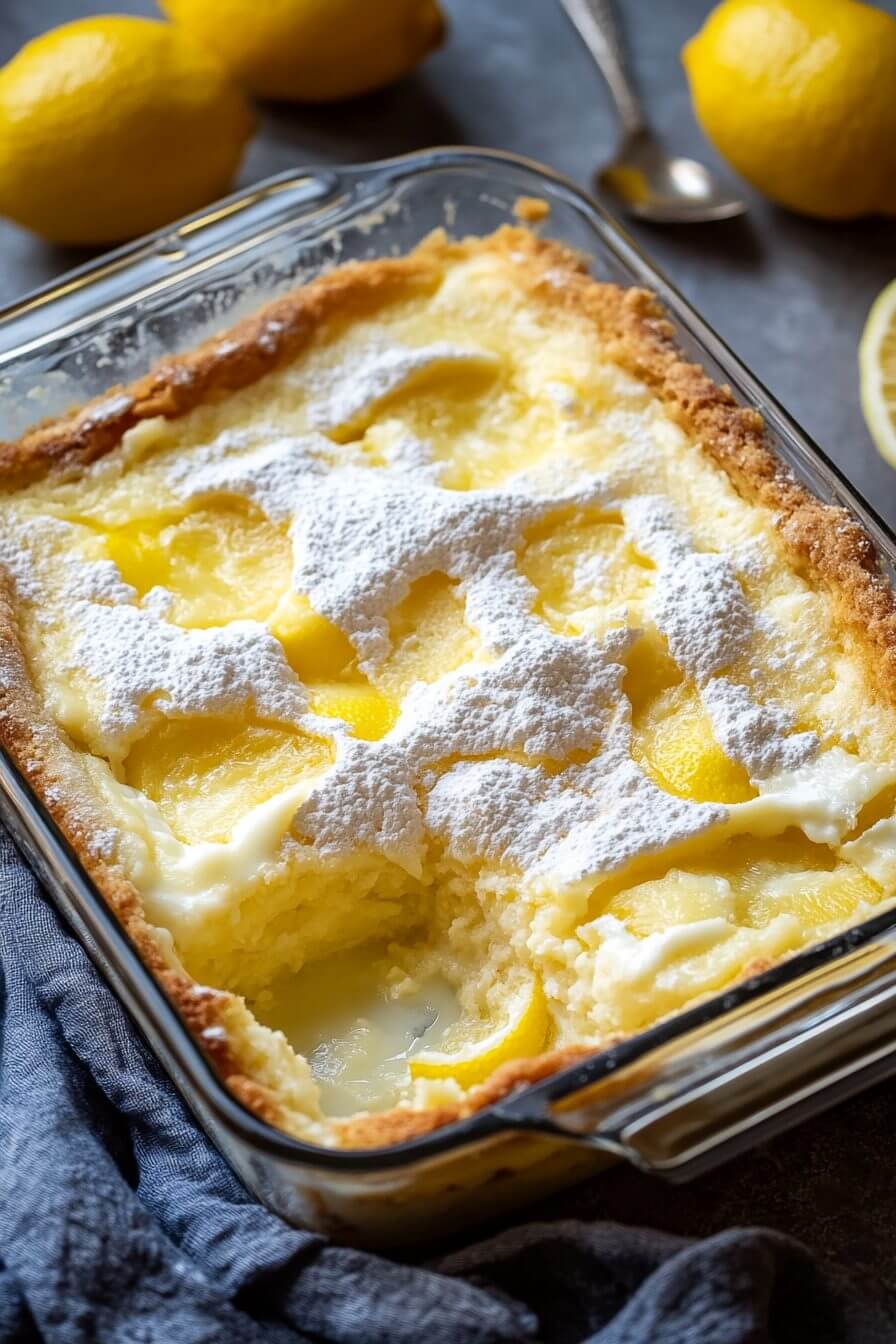 Lemon Cream Cheese Dump Cake