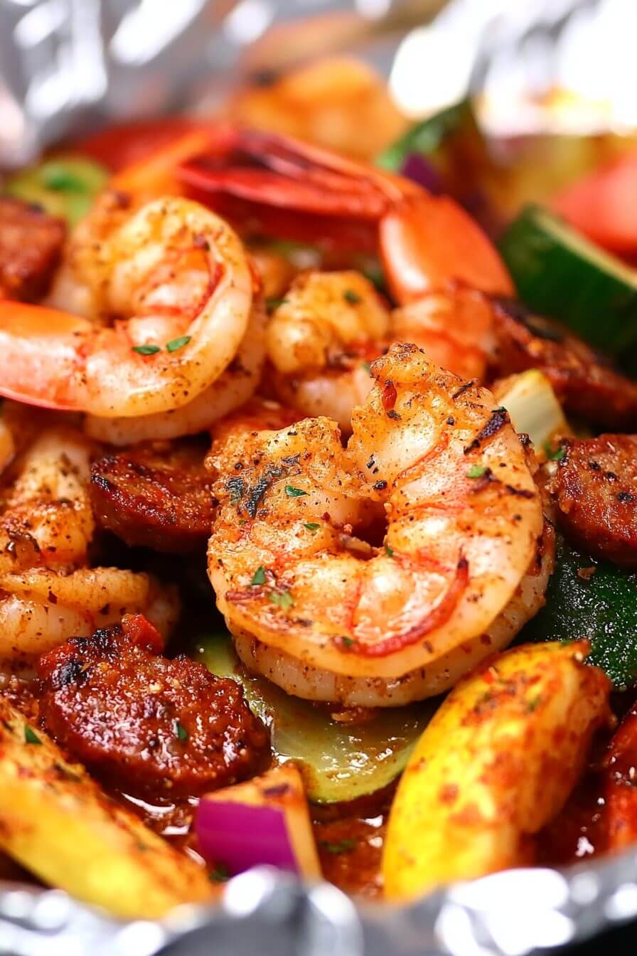 CAJUN SHRIMP IN FOIL