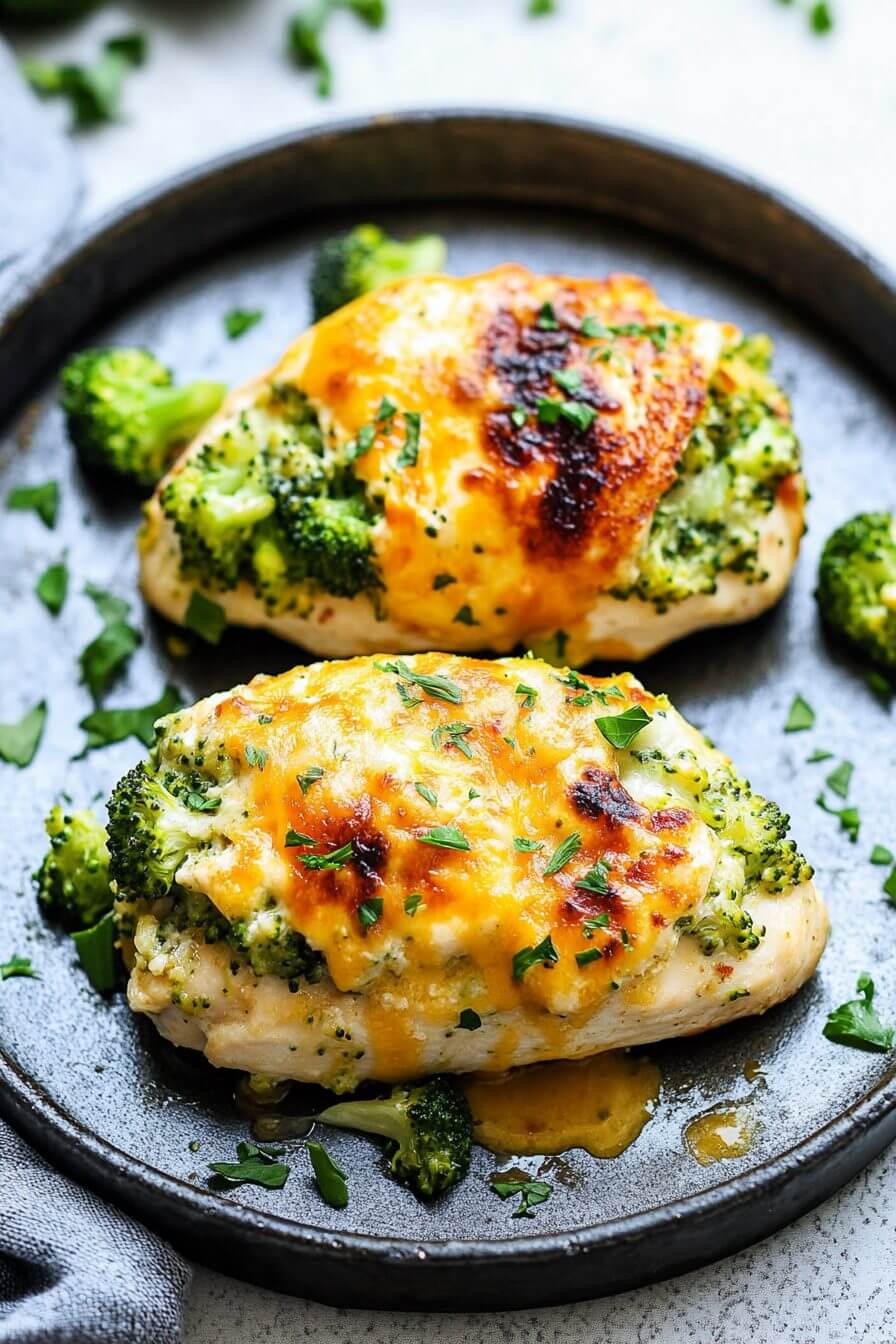 Broccoli Cheddar Stuffed Chicken Breasts