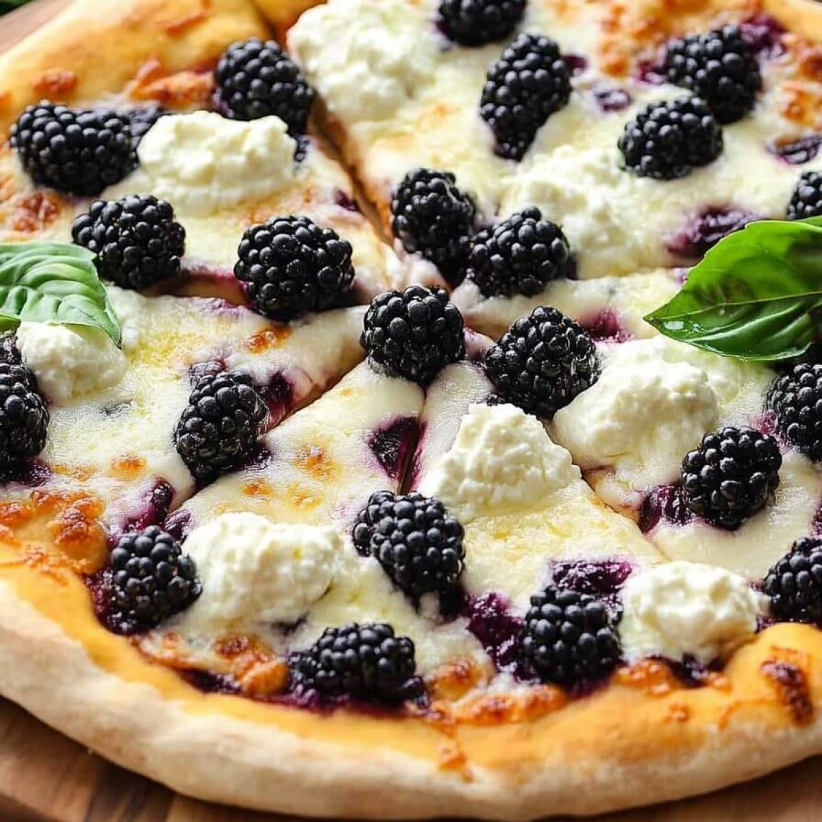 Blackberry, Basil & Ricotta Pizza