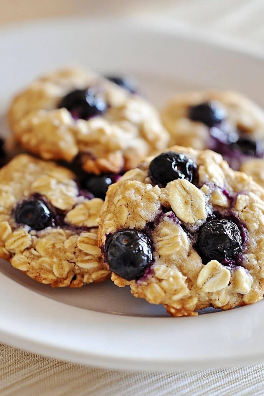 Banana Blueberry Oatmeal Breakfast Cookies
