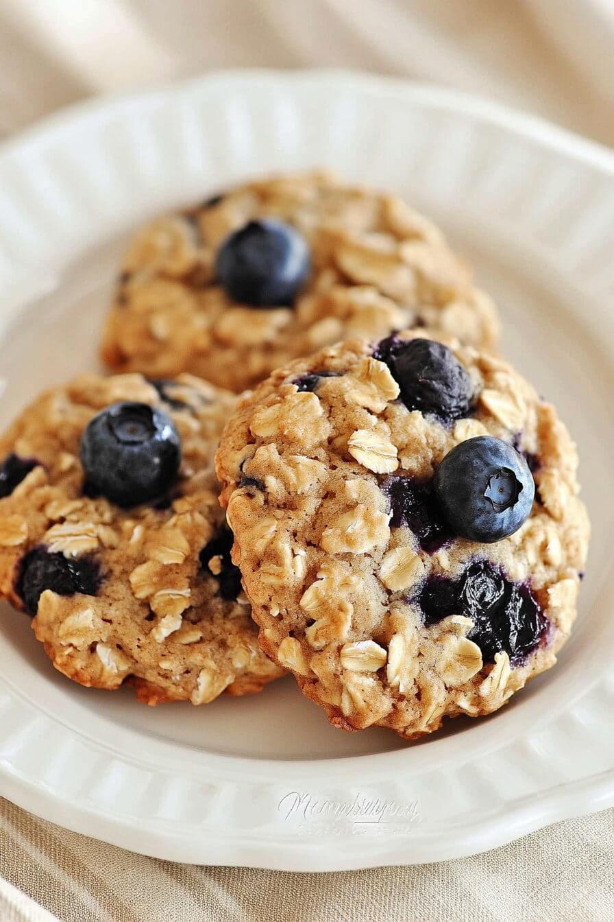 Banana Blueberry Oatmeal Breakfast Cookies