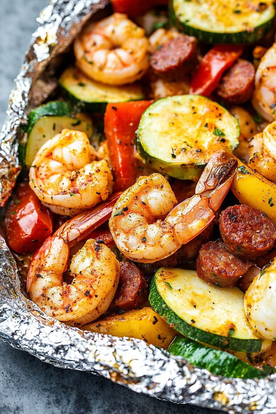 CAJUN SHRIMP IN FOIL