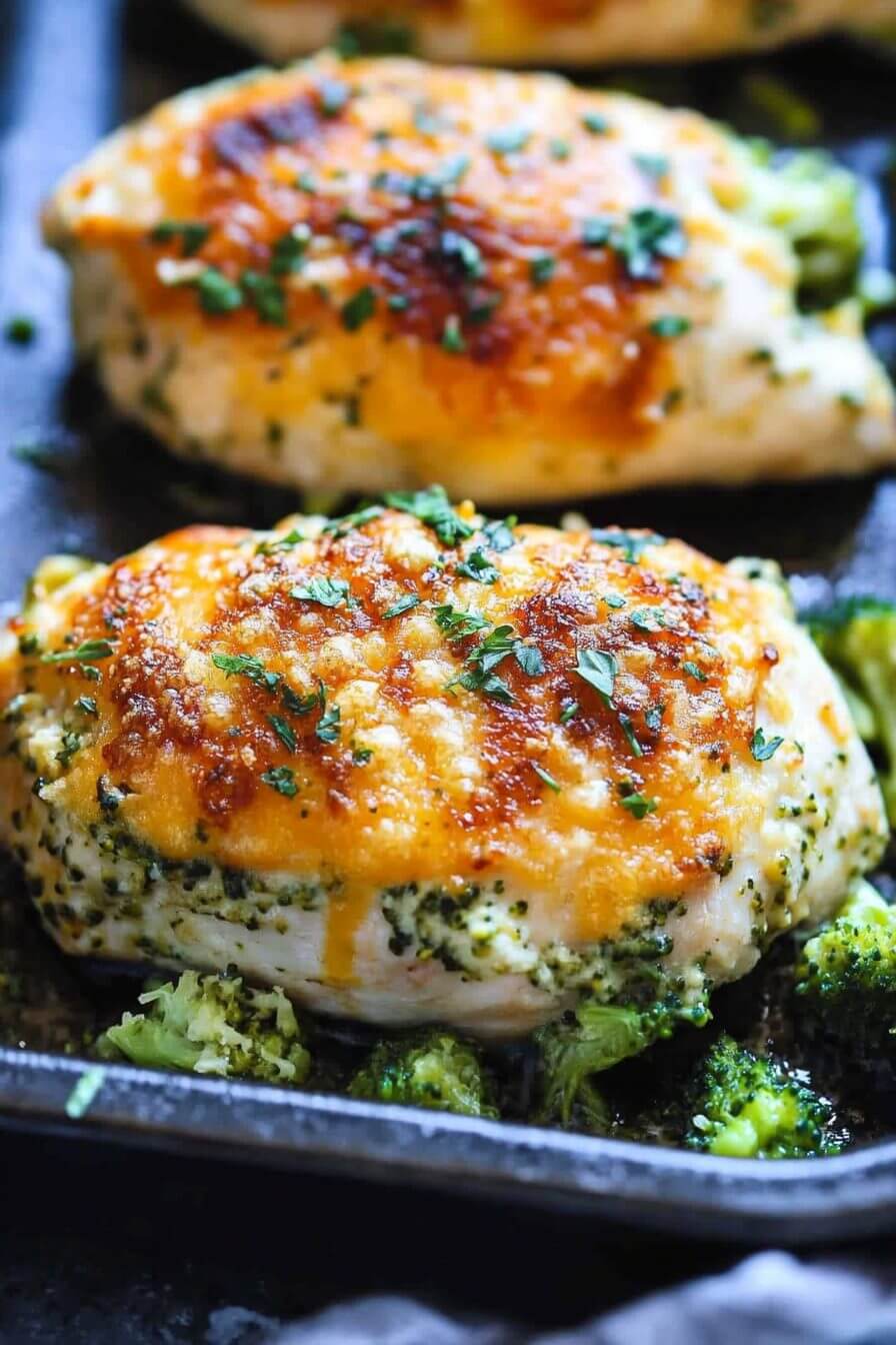 Broccoli Cheddar Stuffed Chicken Breasts
