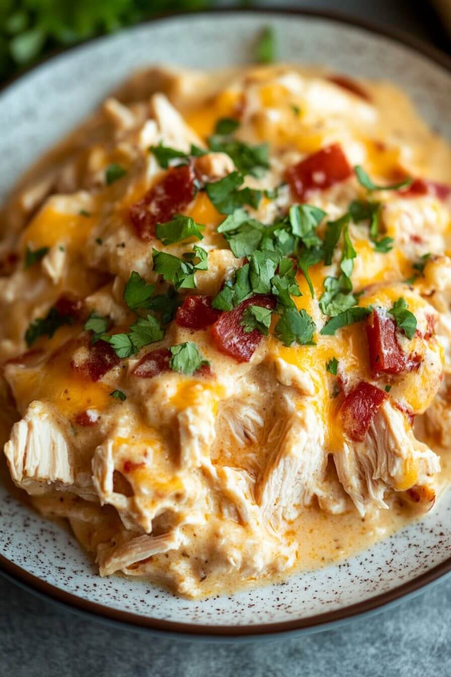 SLOW COOKER CREAM CHEESE CRACK CHICKEN