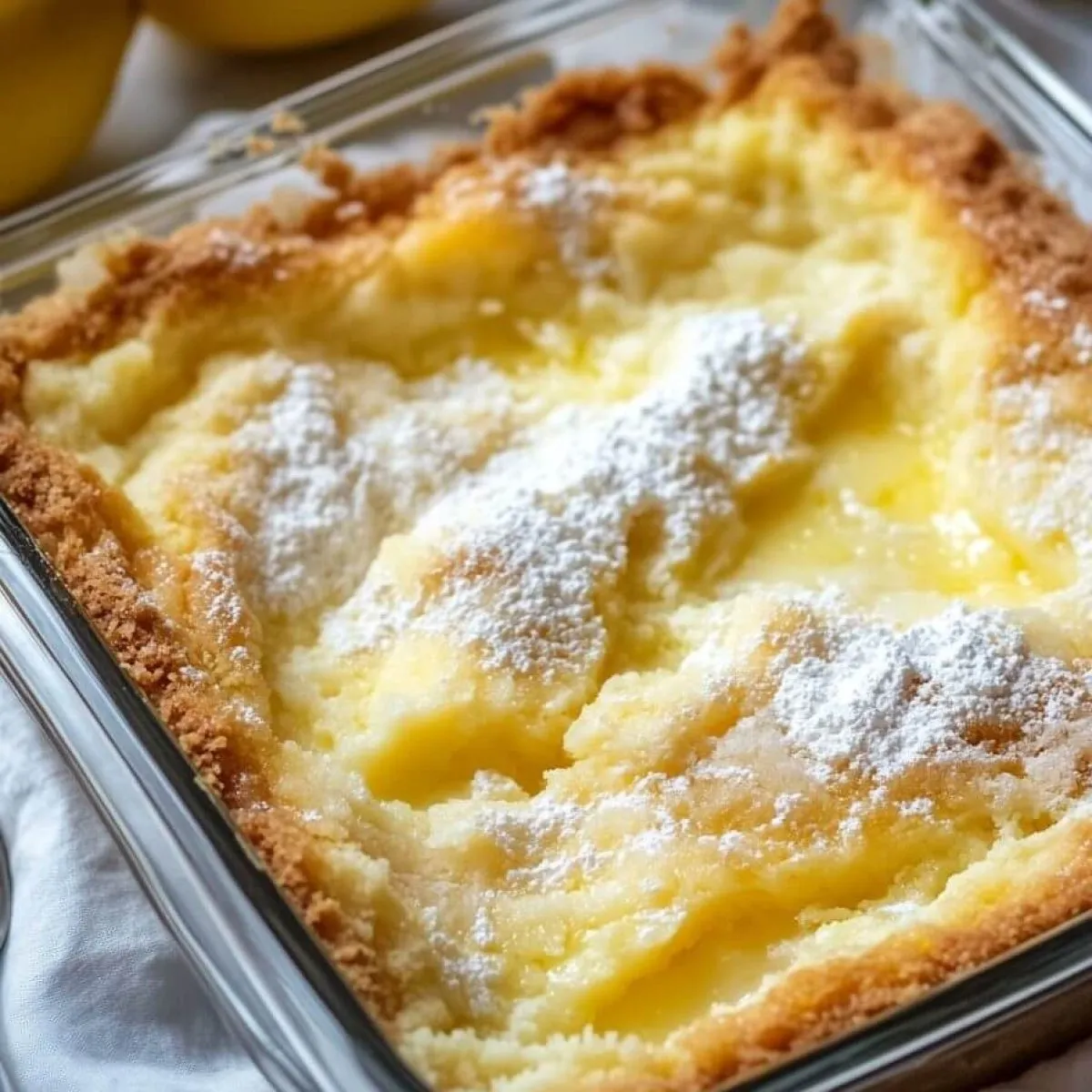 4-Ingredient Lemon Cream Cheese Dump Cake