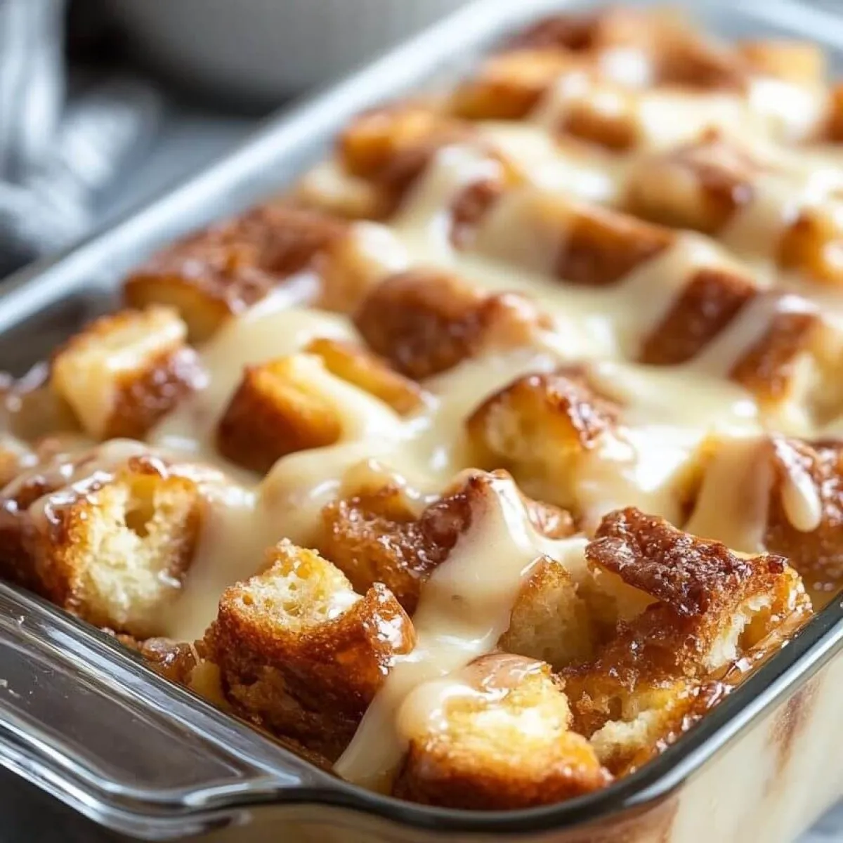 Grandma’s Old-Fashioned Bread Pudding with Vanilla Sauce