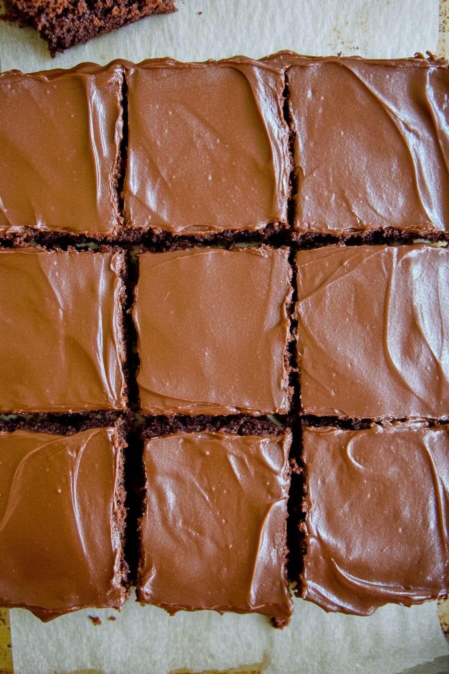 Texas Sheet Cake in sheet pan