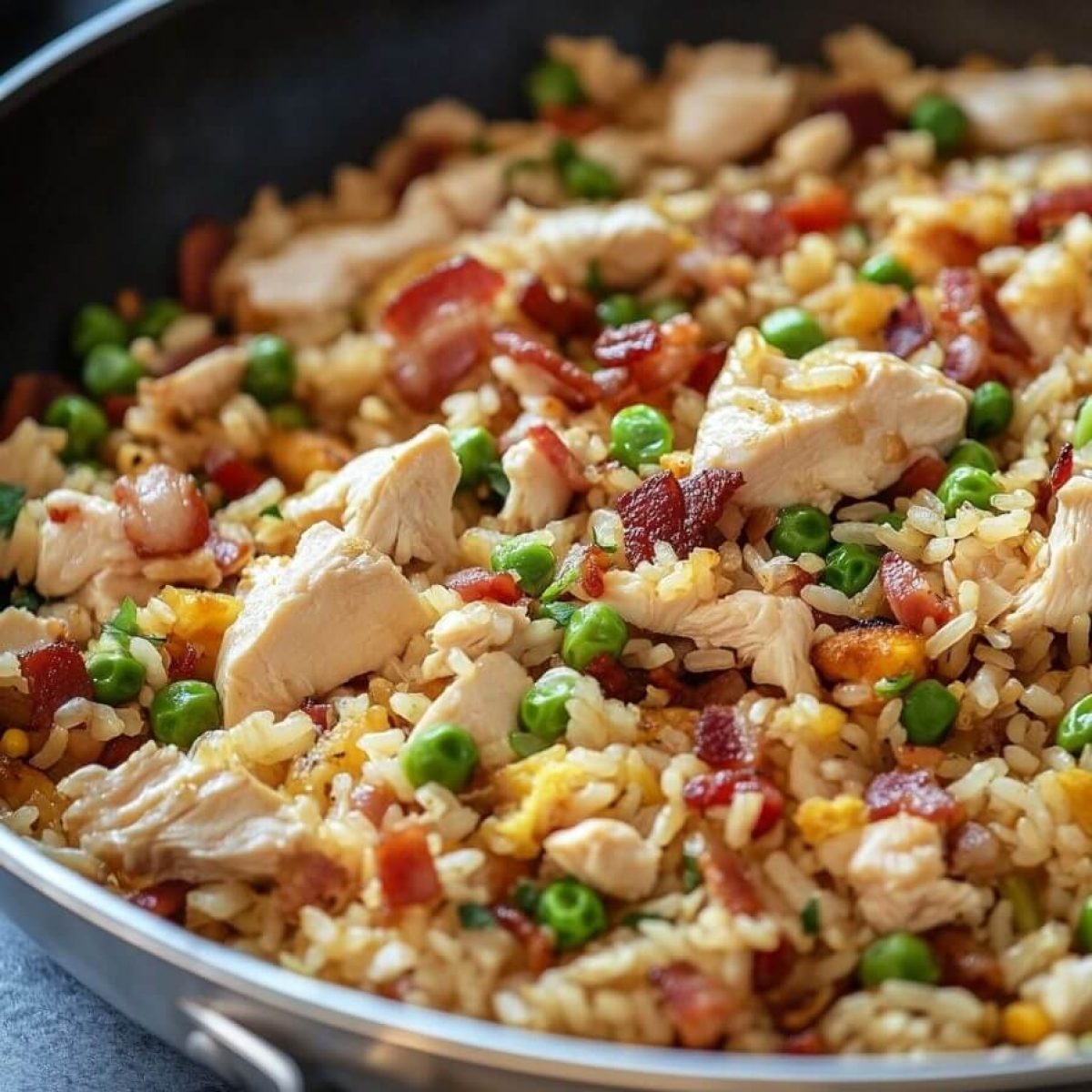 Chicken and Bacon Fried Rice