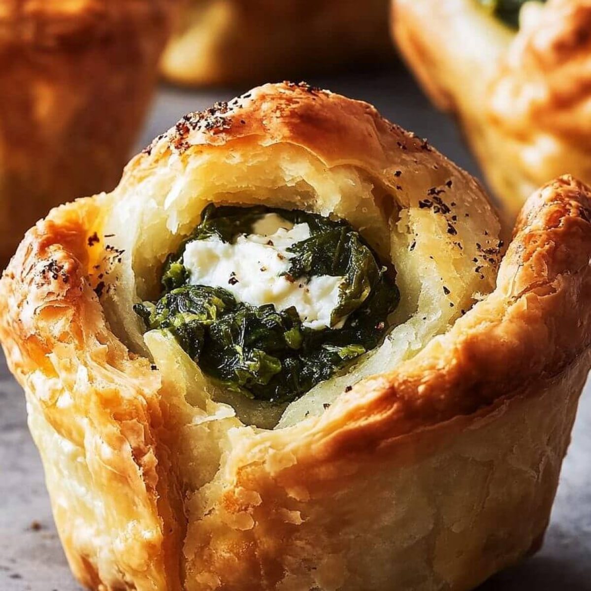 Spinach Puffs with Cream Cheese
