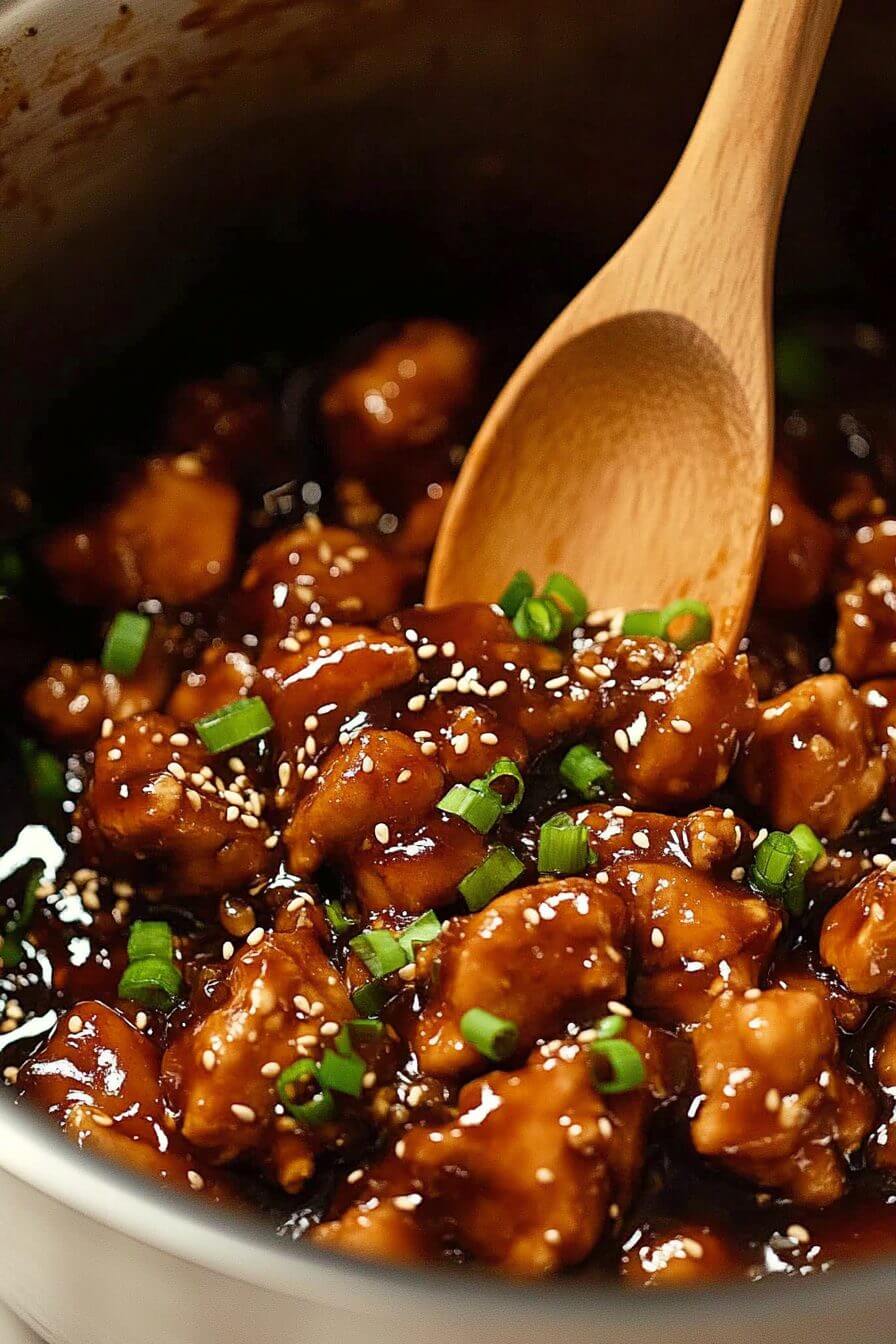Serving suggestion - General Tso's Chicken with rice and vegetables