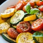 Roasted Garlic-Parmesan Zucchini, Squash, and Tomatoes