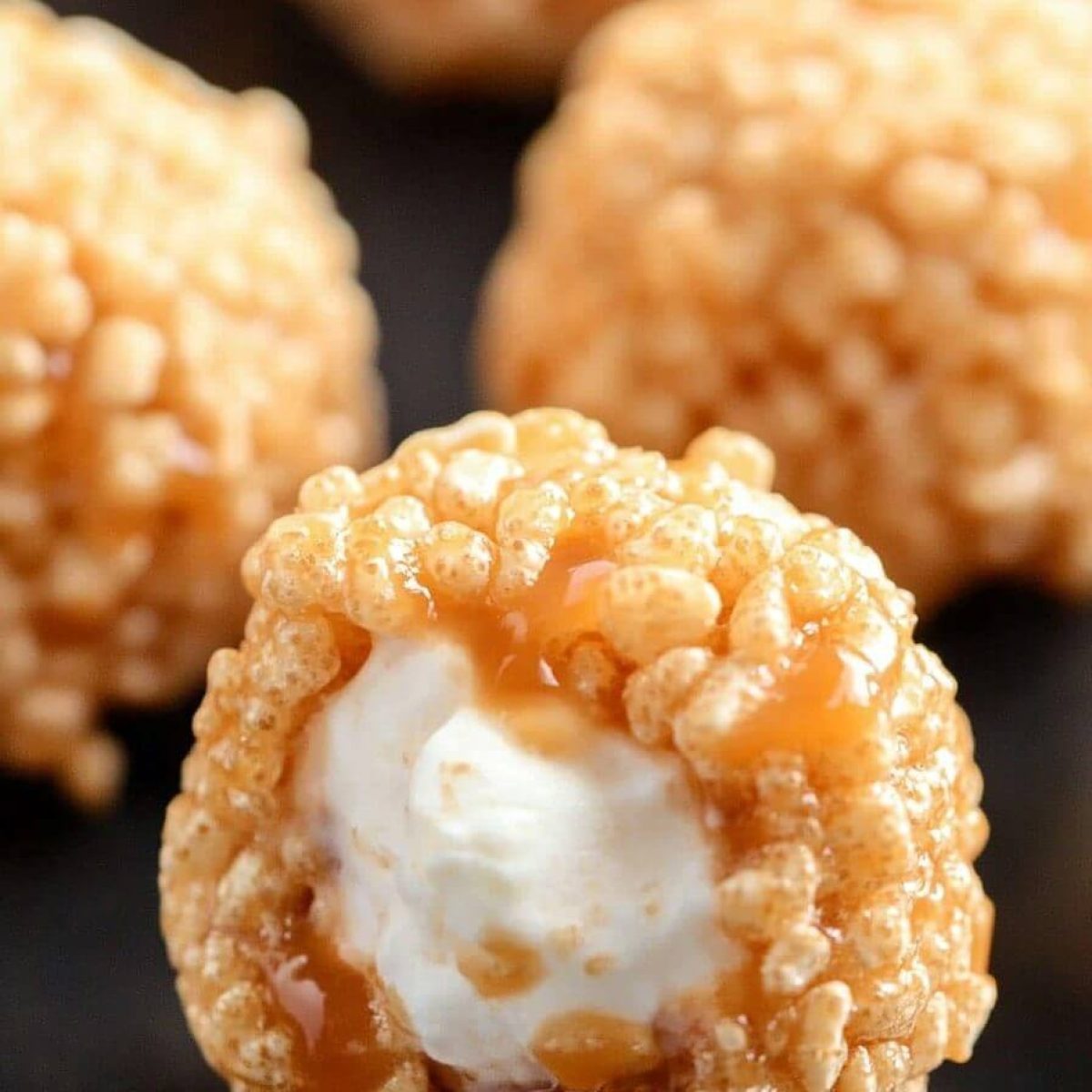 Caramel Marshmallow Rice Krispie Balls Recipe
