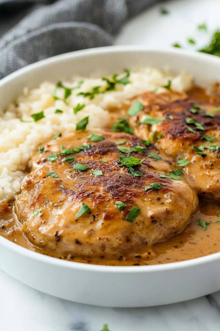 Smothered Baked Pork Chops