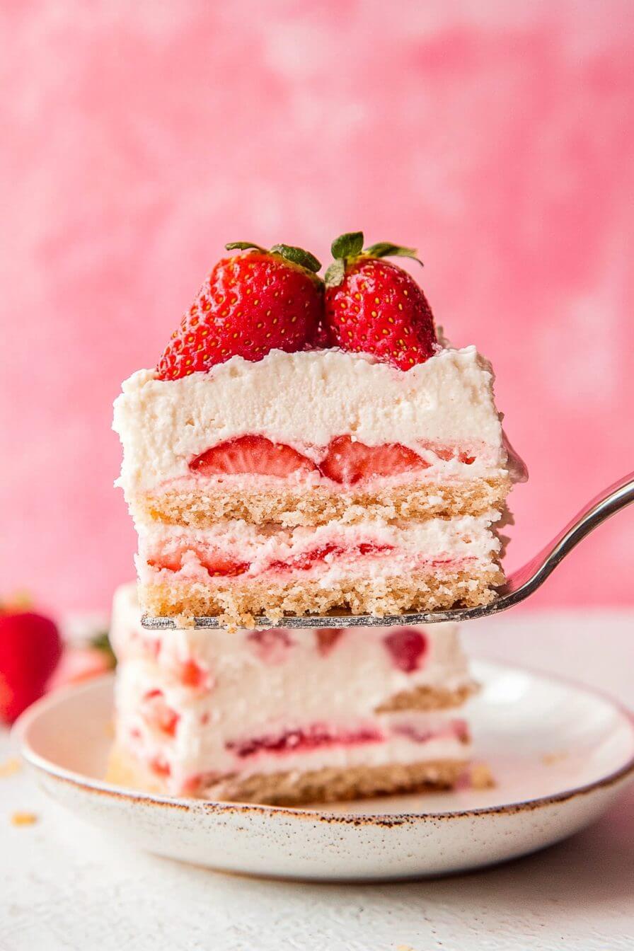 Strawberry Cream Cheese Icebox Cake