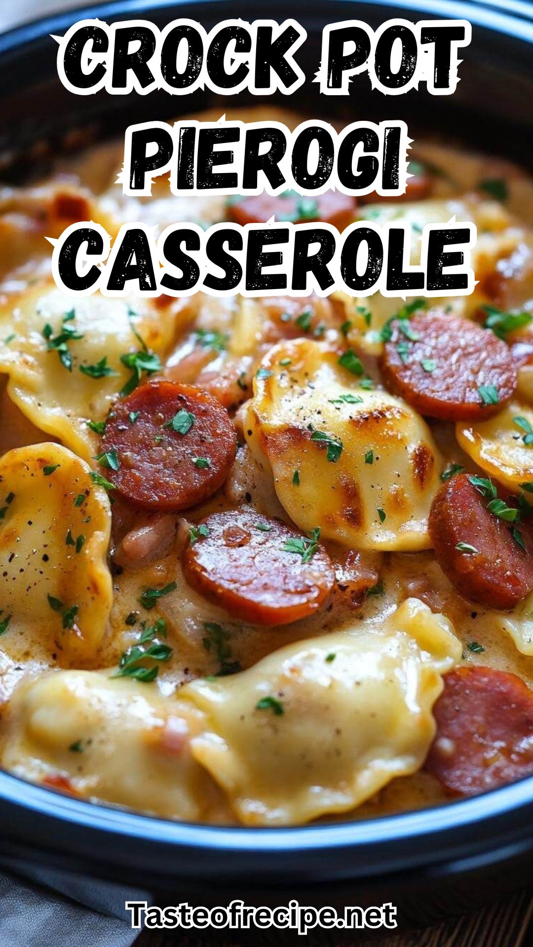 Crock pot Pierogi Casserole with Kielbasa Recipe Crock pot Pierogi Casserole with Kielbasa Recipe