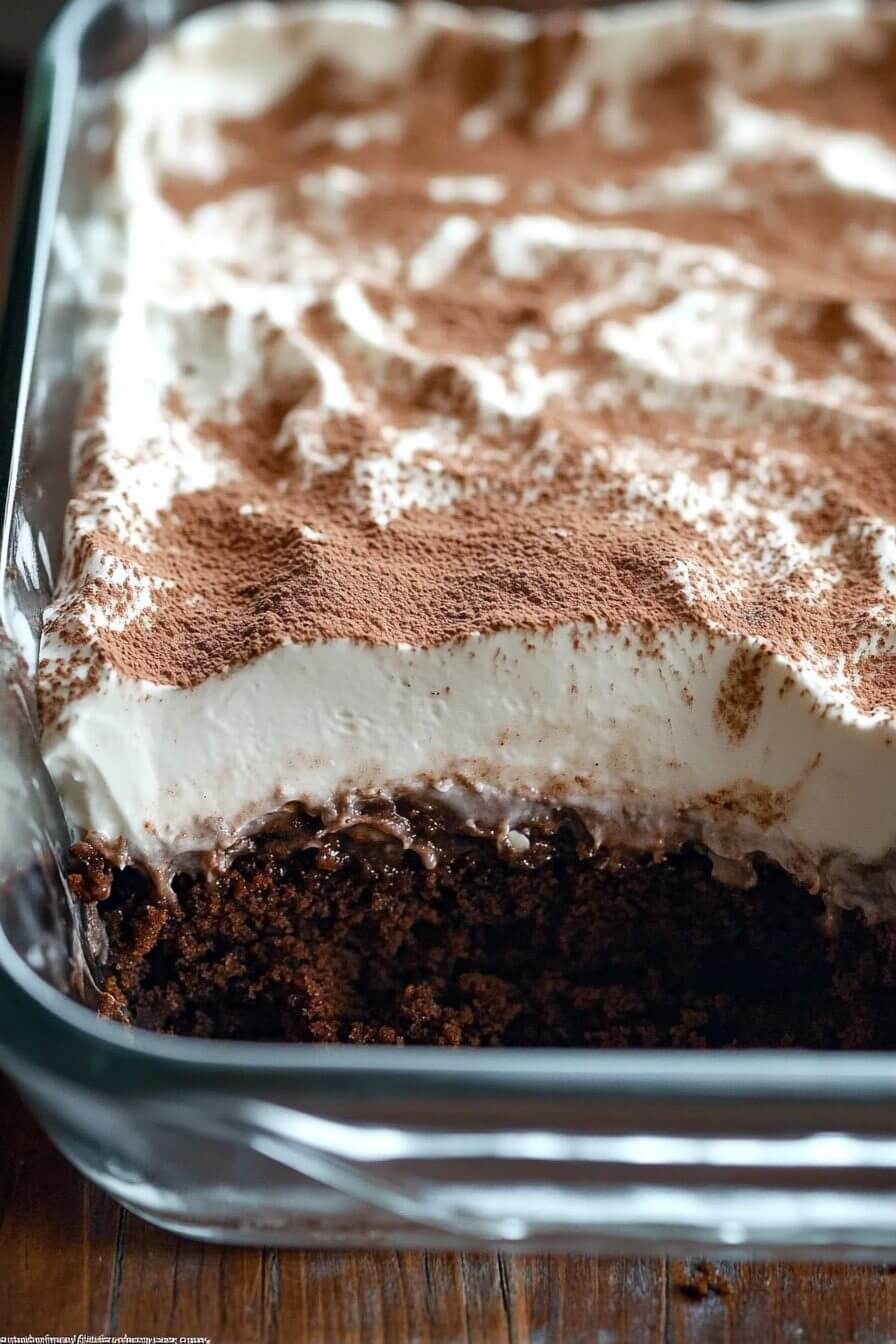 French Silk Pie Brownies in a 9x13 pan