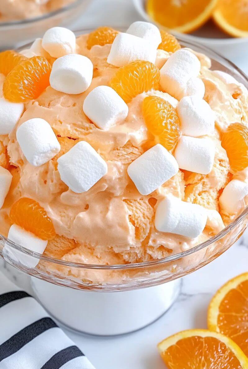 Close up of Creamsicle Orange Fluff