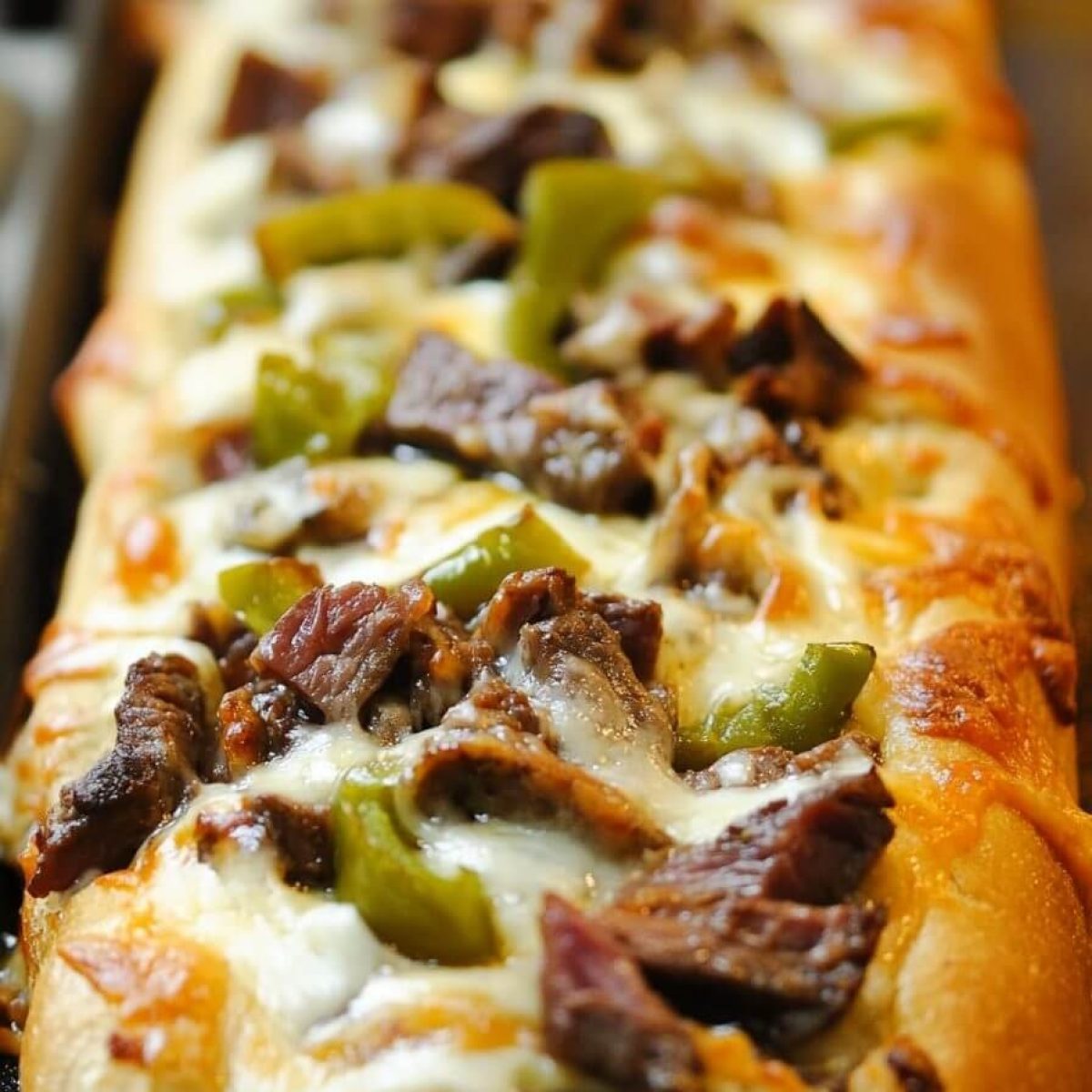 Philly Cheesesteak Garlic Bread