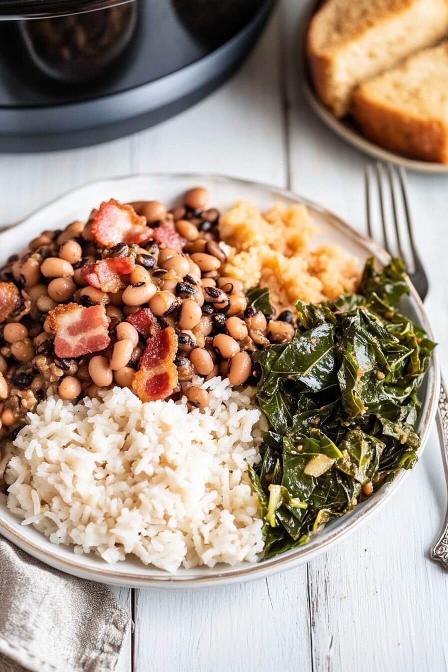 Slow Cooker Black-Eyed Peas with Bacon