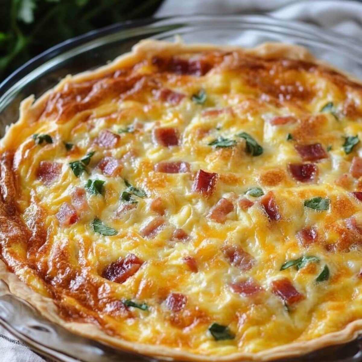 Homestyle Bacon and Cheese Quiche