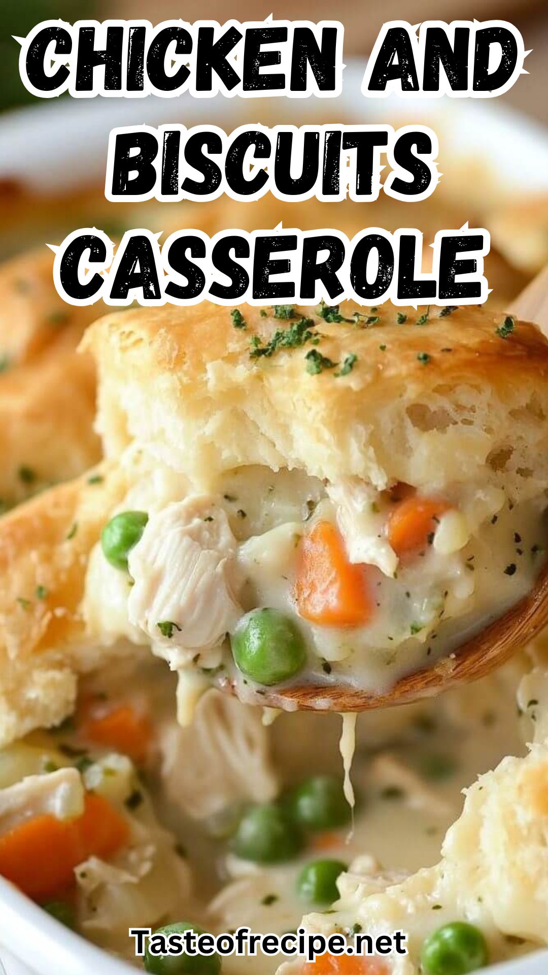 Creamed Chicken and Biscuits Casserole Creamed Chicken and Biscuits Casserole