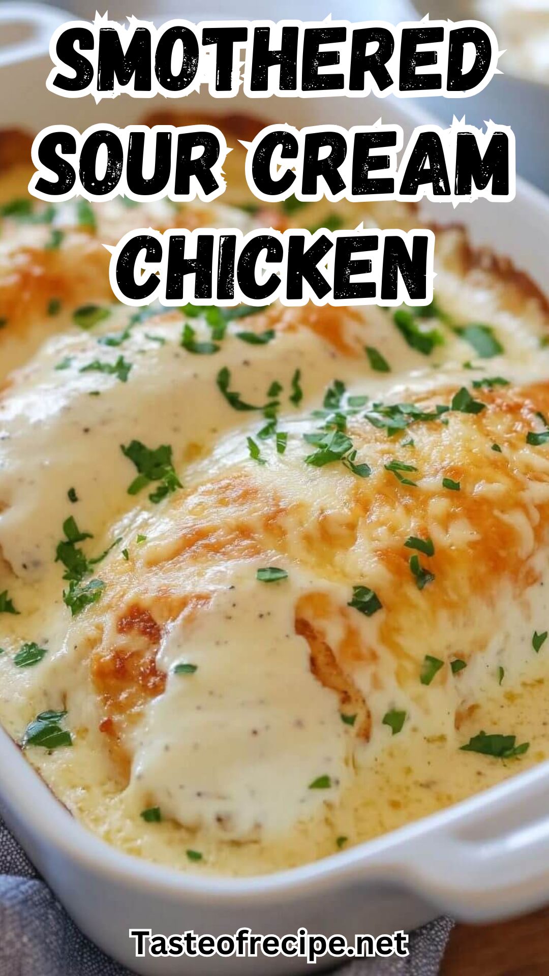 Smothered Cheesy Sour Cream Chicken Smothered Cheesy Sour Cream Chicken