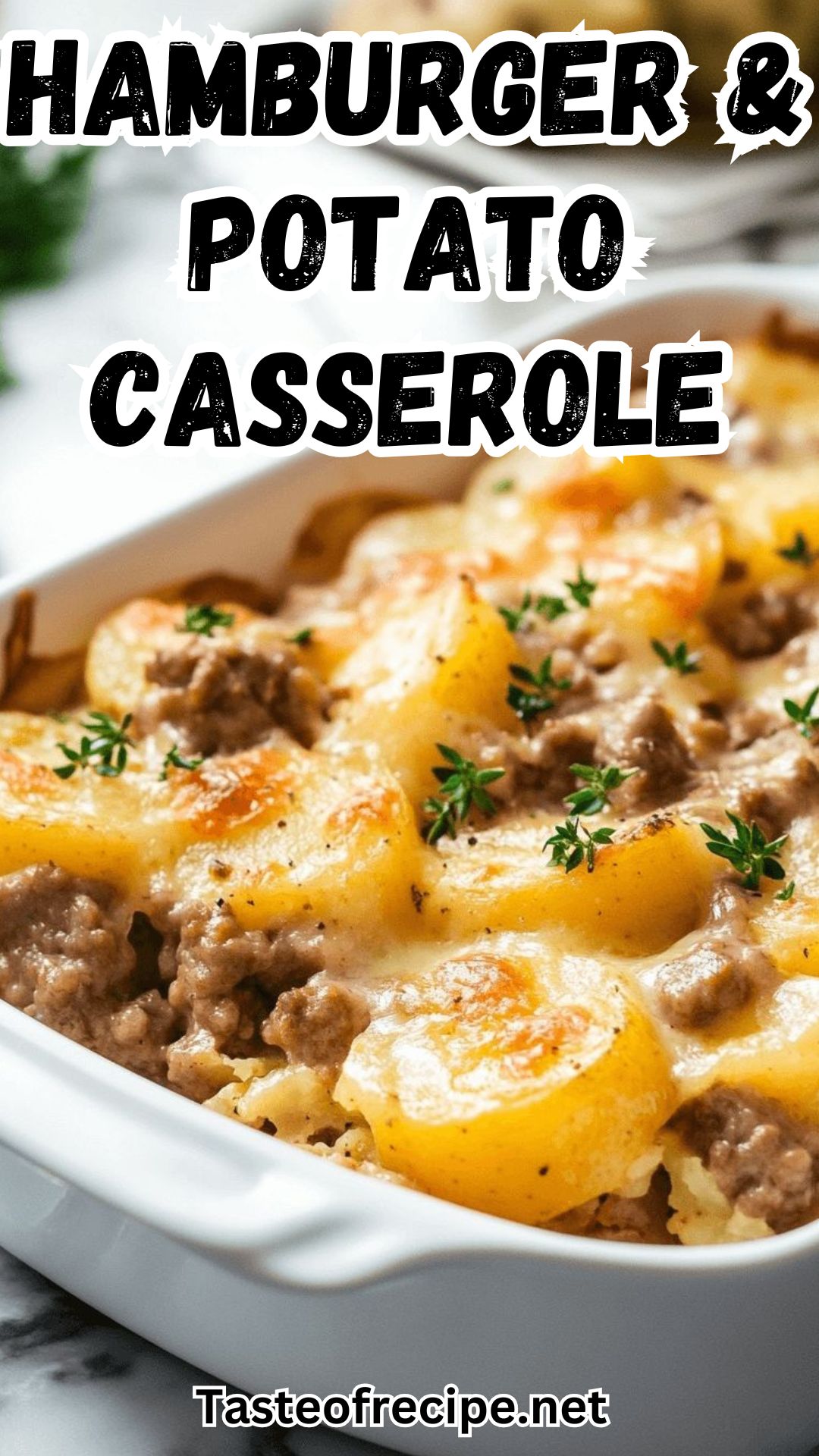 Easy 5-Ingredient Hamburger & Potato Casserole Easy 5-Ingredient Hamburger & Potato Casserole