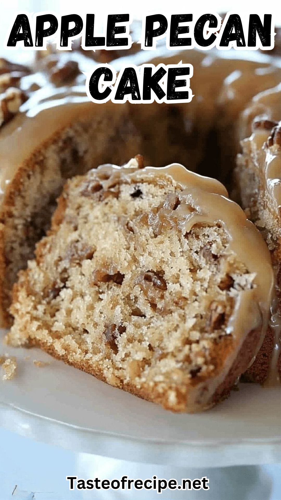 APPLE PECAN CAKE WITH CARAMEL GLAZE APPLE PECAN CAKE WITH CARAMEL GLAZE