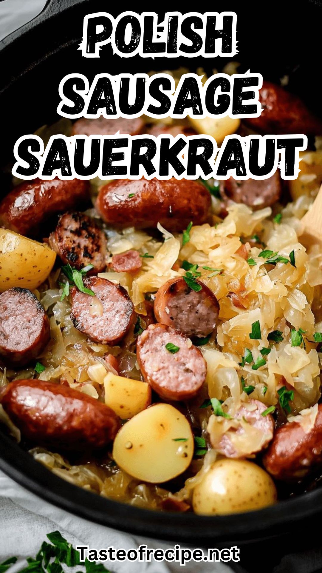 Polish sausage Sauerkraut and potatoes Polish sausage Sauerkraut and potatoes