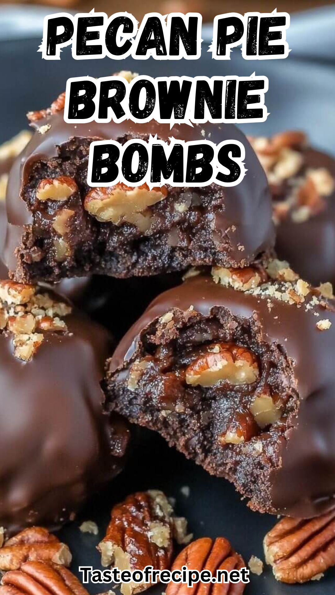 Pecan Pie Brownie Bombs Pecan Pie Brownie Bombs