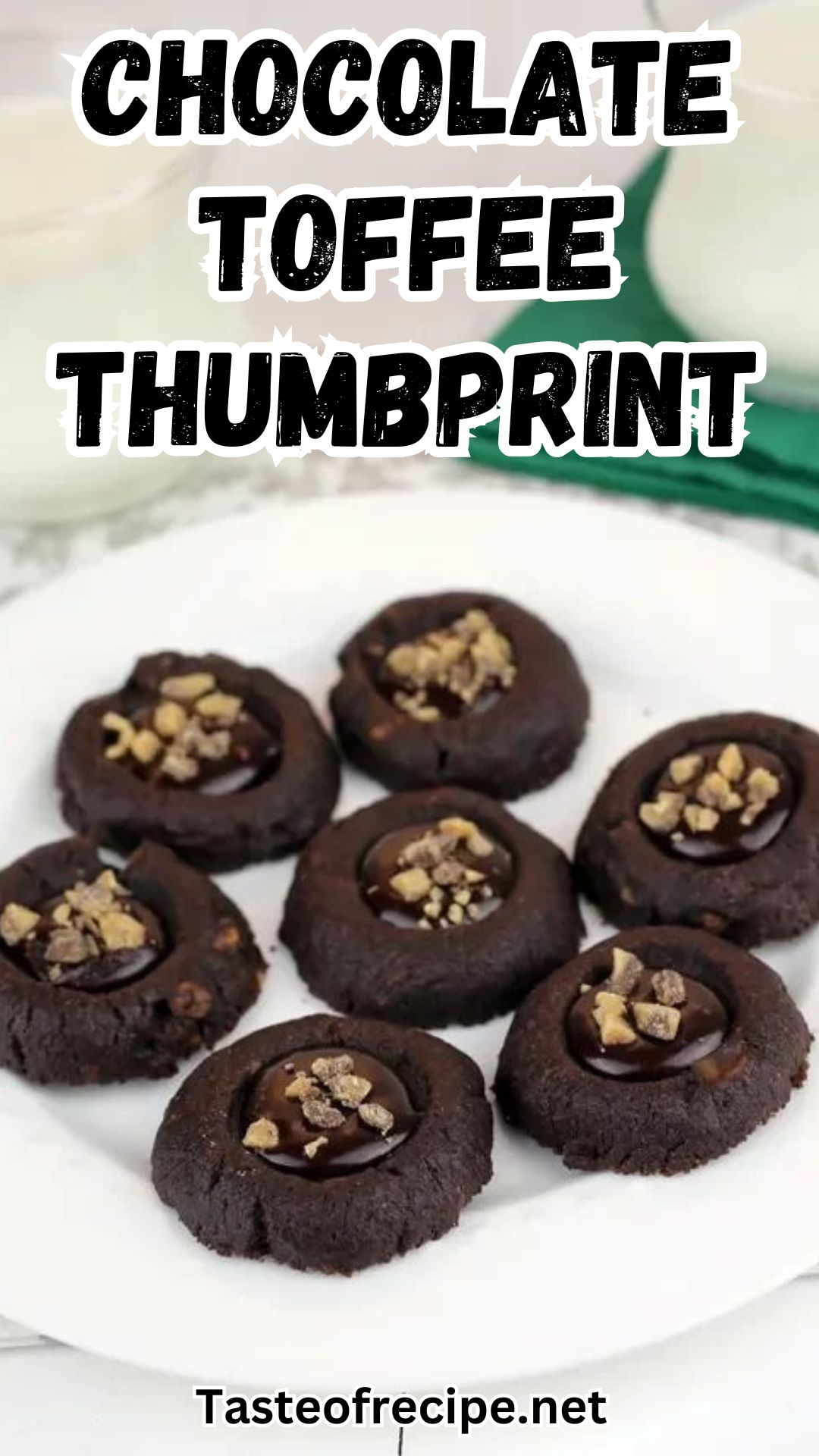 CHOCOLATE TOFFEE THUMBPRINT CHOCOLATE TOFFEE THUMBPRINT