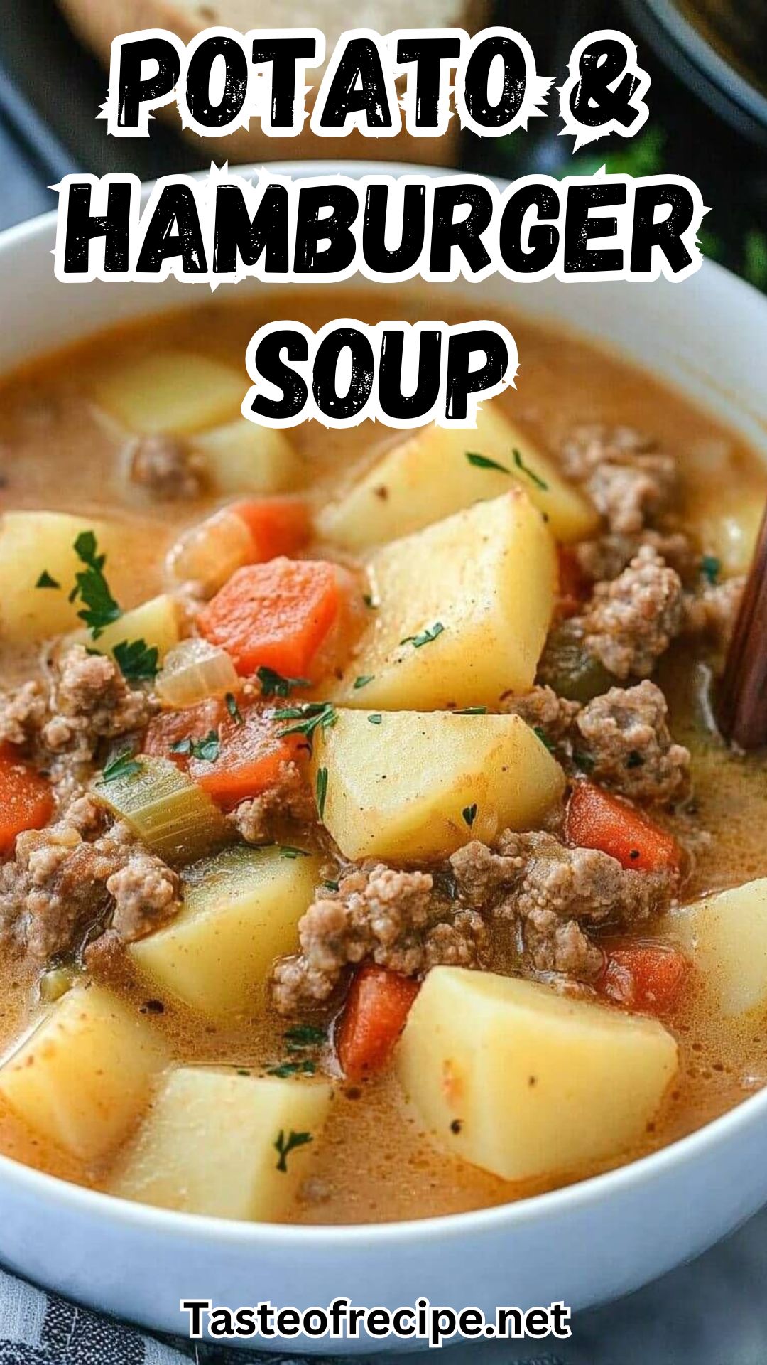 Creamy Potato & Hamburger Soup Made In the Crockpot Creamy Potato & Hamburger Soup Made In the Crockpot