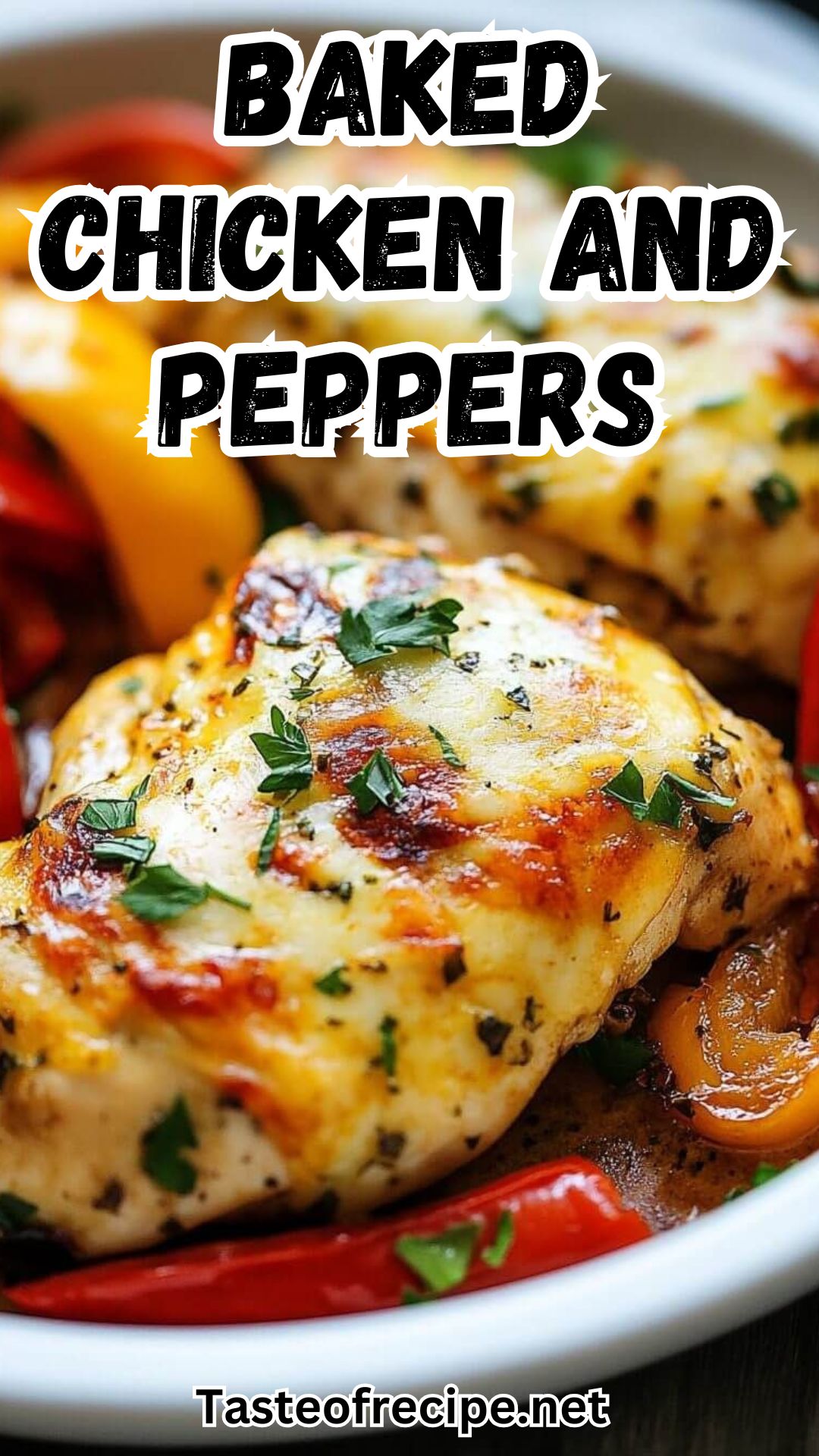 Cheesy Baked Chicken and Peppers Cheesy Baked Chicken and Peppers