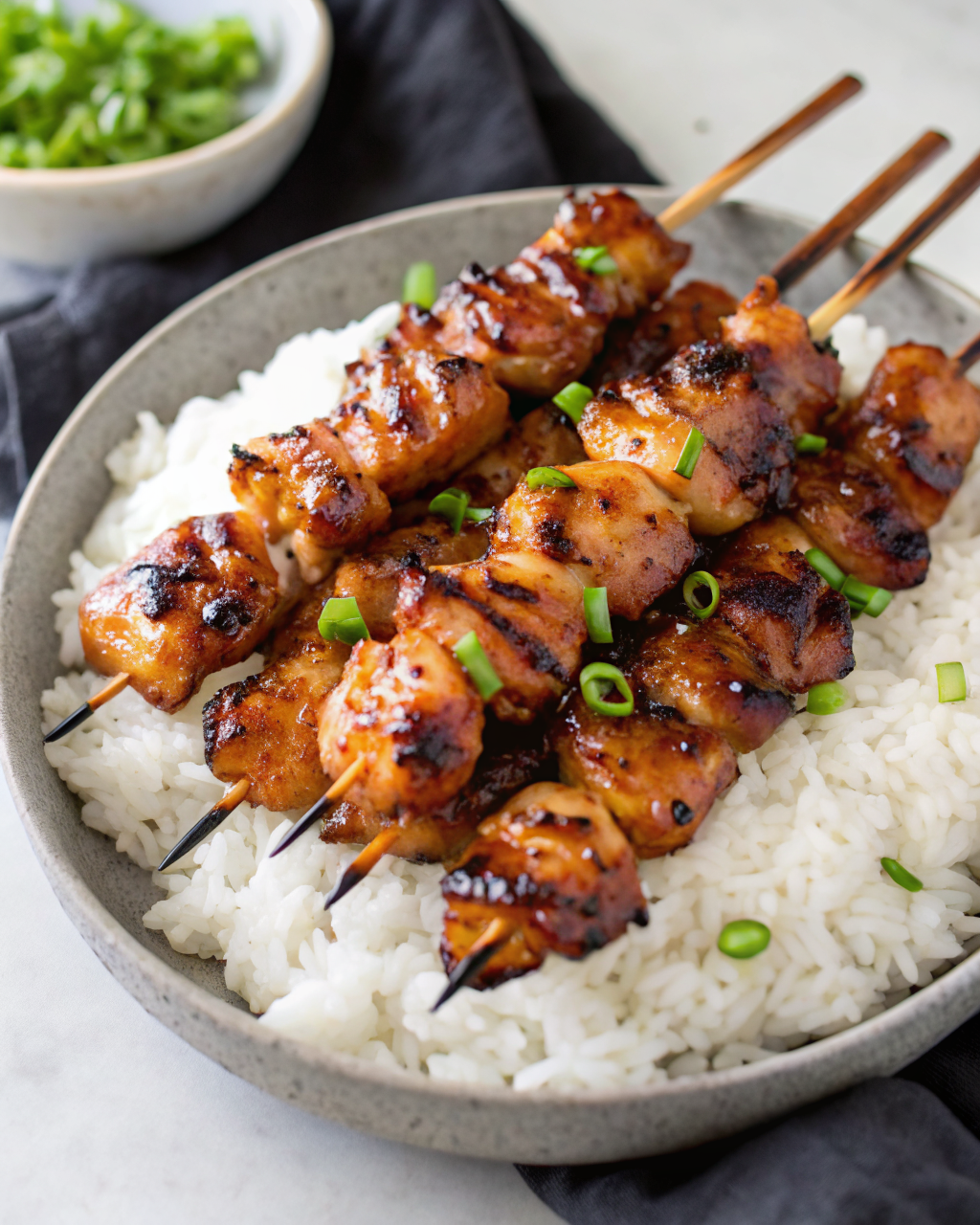 Teriyaki Chicken Skewers 12 Teriyaki Chicken Skewers