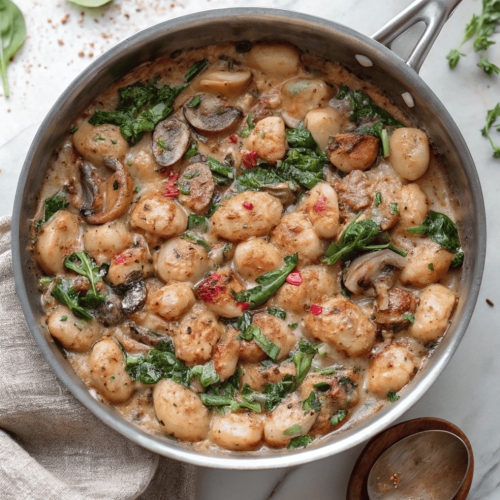 Creamy Spinach and Mushroom Gnocchi 12 Creamy Spinach and Mushroom Gnocchi